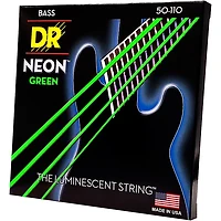 DR Strings Hi-Def NEON Green Coated 4-String Bass Strings Heavy (50-110)