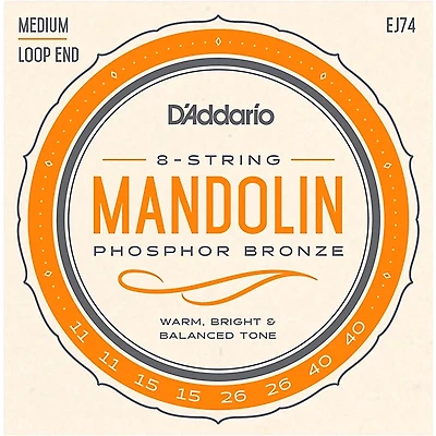 D'Addario EJ74 Phosphor Bronze Medium Mandolin Strings (11-40)