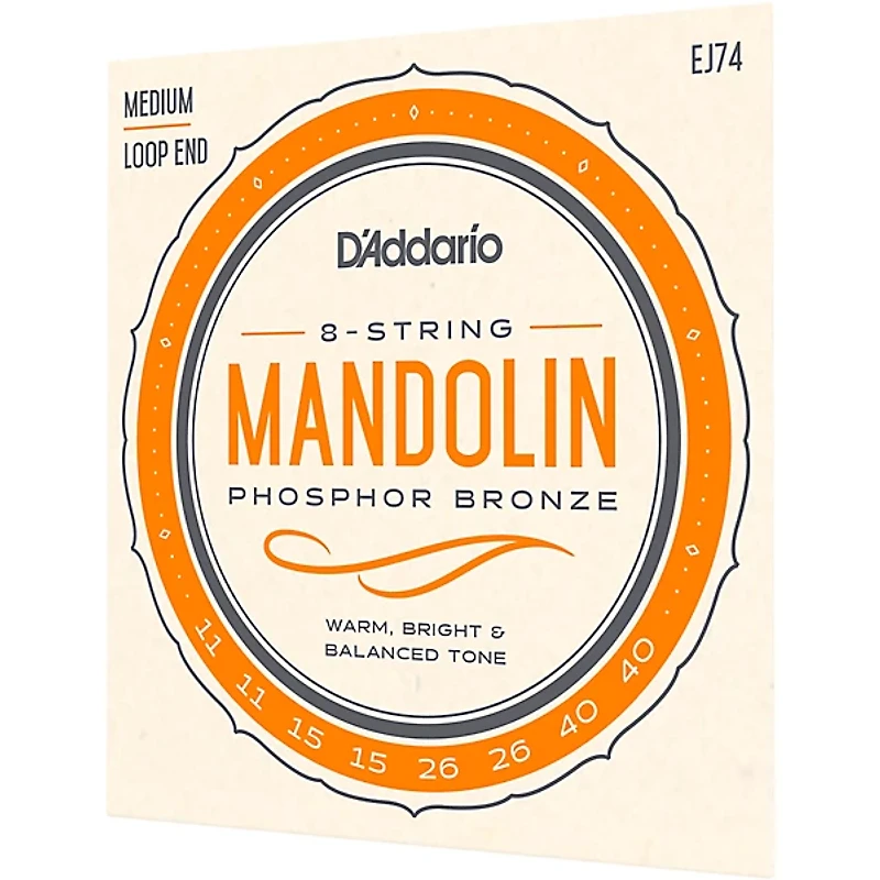 D'Addario EJ74 Phosphor Bronze Medium Mandolin Strings (11-40)