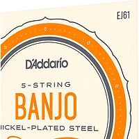 D'Addario EJ61 Nickel 5-String Medium Banjo Strings (10-23)