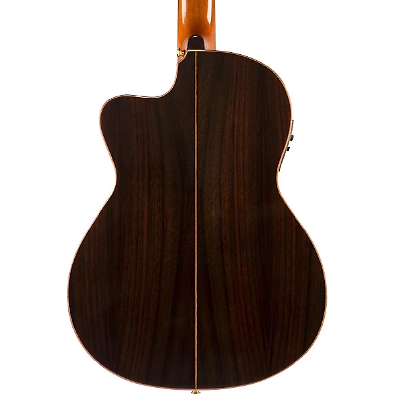 Lucero LFN200SCE Spruce/Rosewood Thinline Acoustic-Electric Classical Guitar Natural