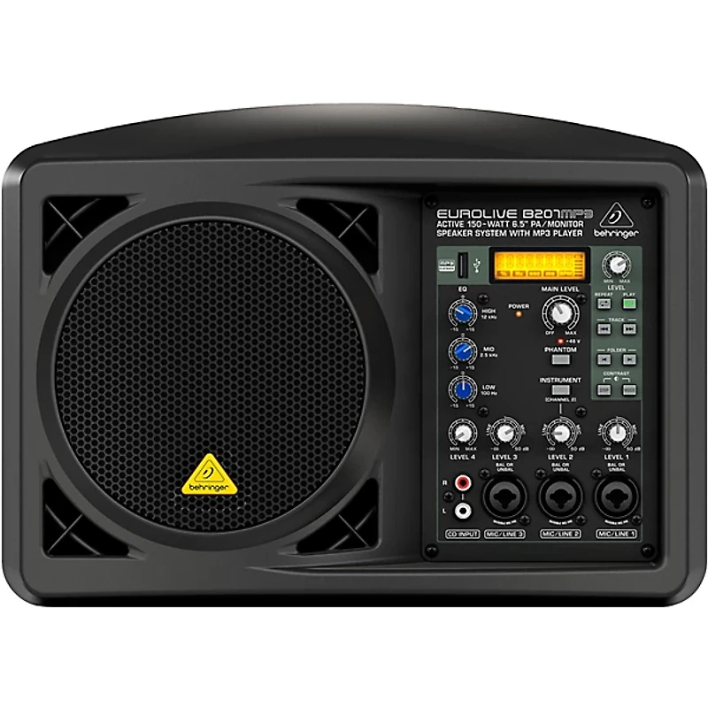 Behringer EUROLIVE B207MP3 150W 6.5" Powered Monitor Speaker