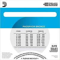 D'Addario EJ72 Phosphor Bronze Light Mandola Strings (14-49)