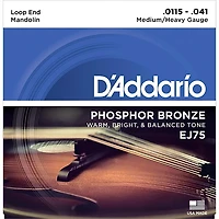 D'Addario EJ75 Phosphor Bronze Medium/Heavy Mandolin Strings (11.5-41)