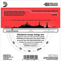 D'Addario EJ55 Phosphor Bronze Medium 5-String Banjo Strings (10-23)