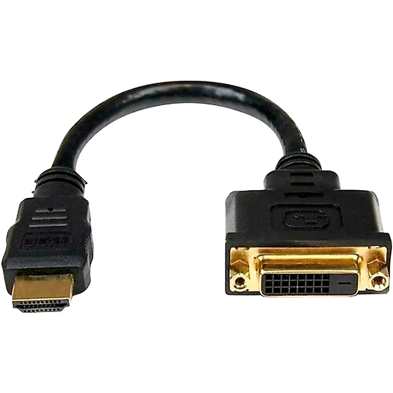 Startec 8" HDMI to DVI-D Video Cable Adapter - HDMI Male to DVI Female 8 in.