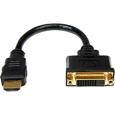 Startec 8" HDMI to DVI-D Video Cable Adapter - HDMI Male to DVI Female 8 in.