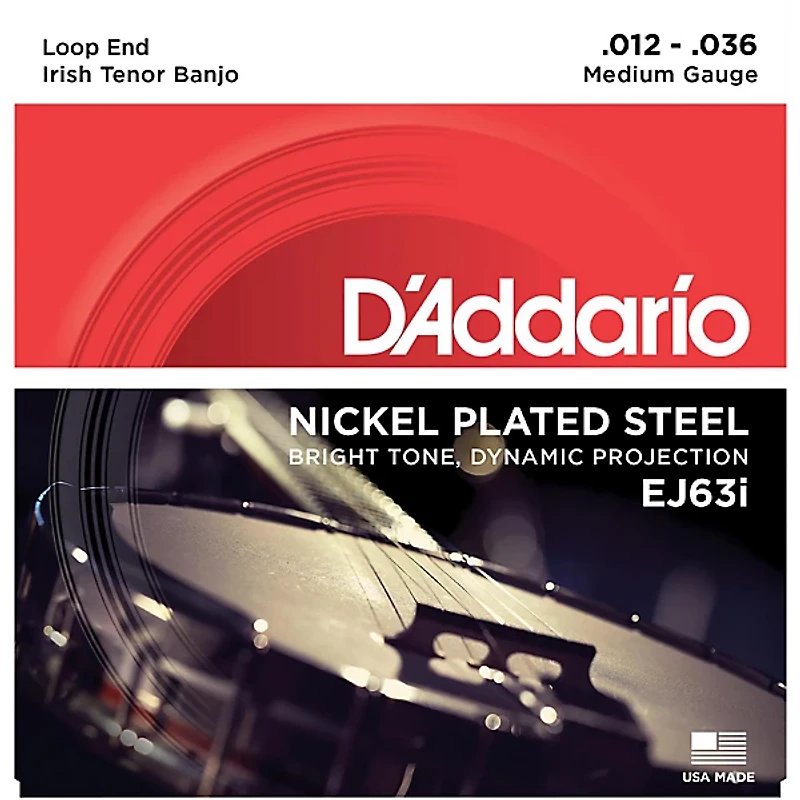 D'Addario EJ63i Nickel Irish Tenor Banjo Strings (9-30)