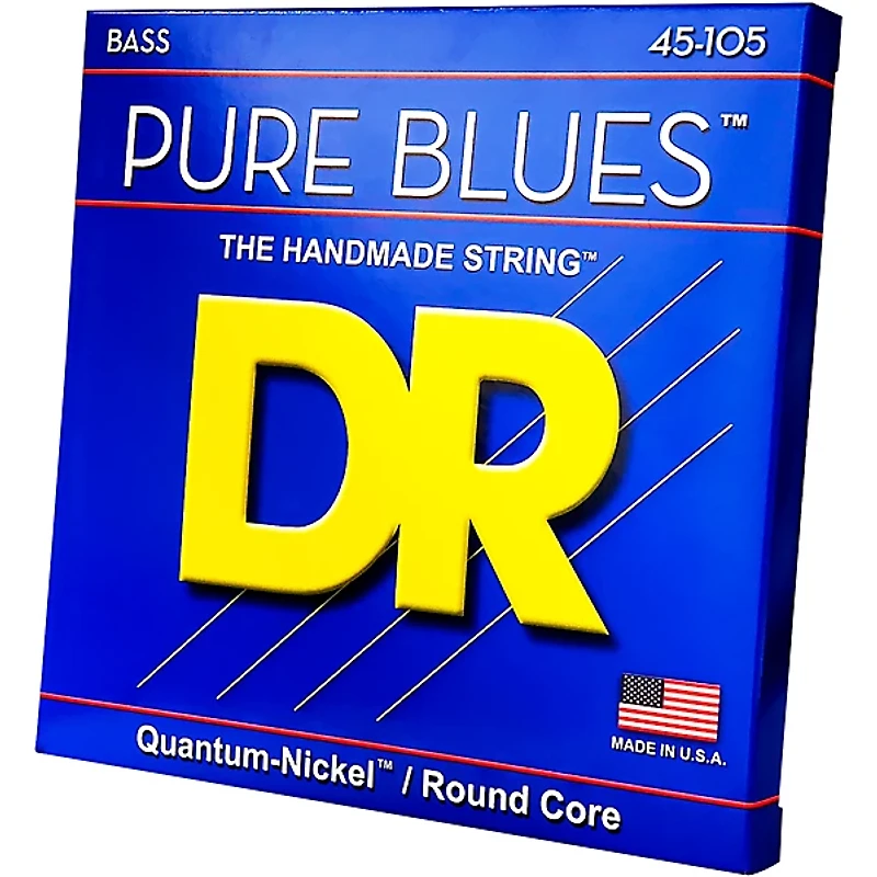 DR Strings Pure Blues Medium 4-String Bass Strings (45-105)