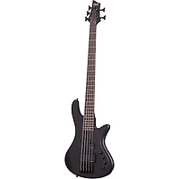 Schecter Guitar Research Stiletto Stealth-5 5-String Electric Bass Guitar Satin Black