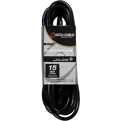 American DJ ECCOM-15 IEC Male to Female 15 ft Jumper Cable