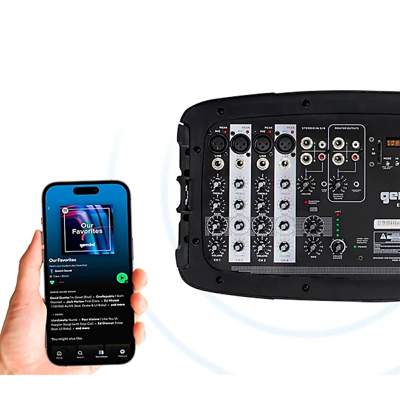 Gemini ES-210MXBLU Portable PA System