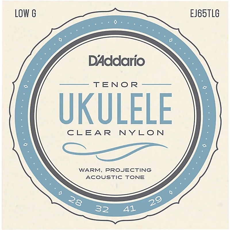 D'Addario EJ65TLG Pro-Arte Custom Extruded Tenor Low G Nylon Ukulele Strings