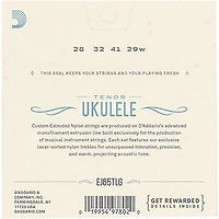 D'Addario EJ65TLG Pro-Arte Custom Extruded Tenor Low G Nylon Ukulele Strings
