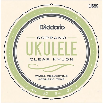 D'Addario EJ65S Pro-Arte Custom Extruded Soprano Nylon Ukulele Strings