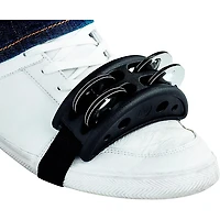 MEINL Compact Foot Tambourine with Steel Jingles Black