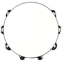 MEINL Headed Wood Tambourine with Double Row Steel Jingles 10 in. Walnut Brown