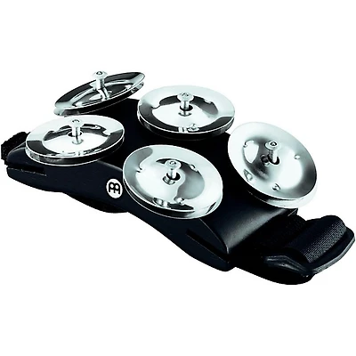 MEINL Cajon Foot Tambourine with Steel Jingles Black
