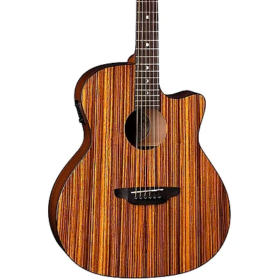 Luna Gypsy Zebra Grand Concert Acoustic-Electric Guitar Zebrawood