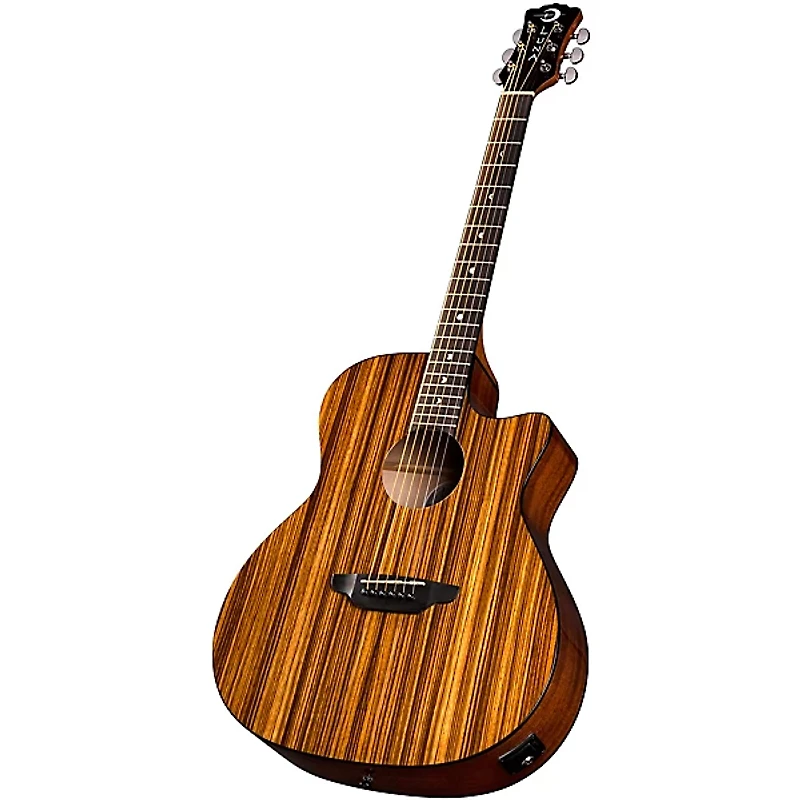 Luna Gypsy Zebra Grand Concert Acoustic-Electric Guitar Zebrawood
