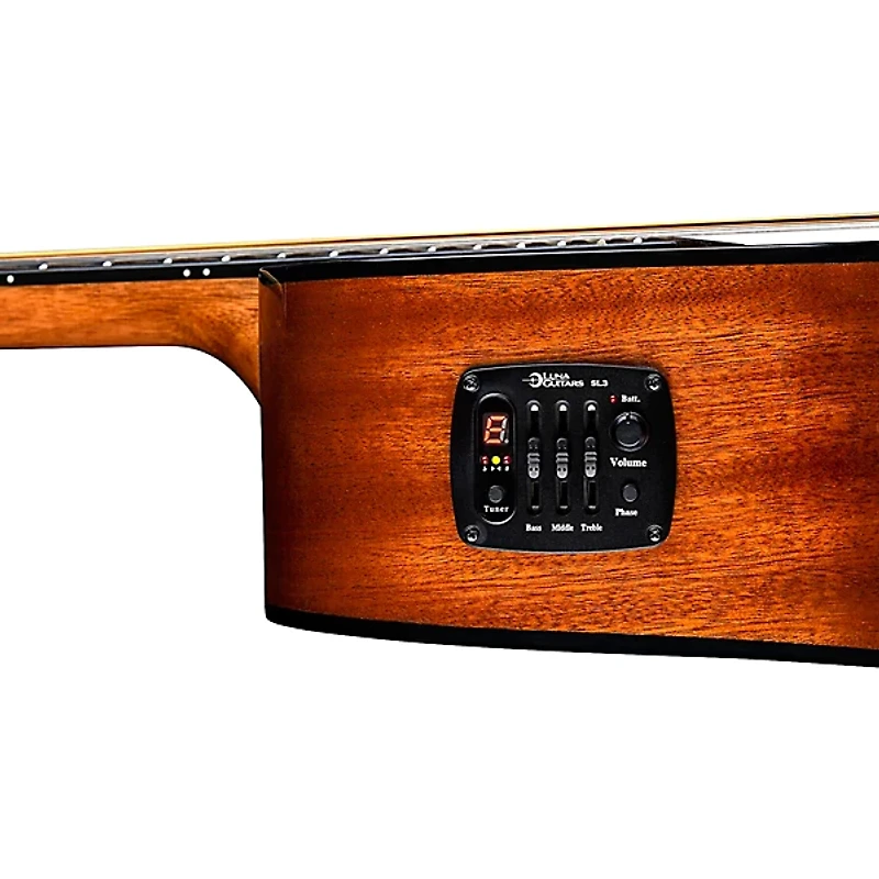 Luna Gypsy Zebra Grand Concert Acoustic-Electric Guitar Zebrawood