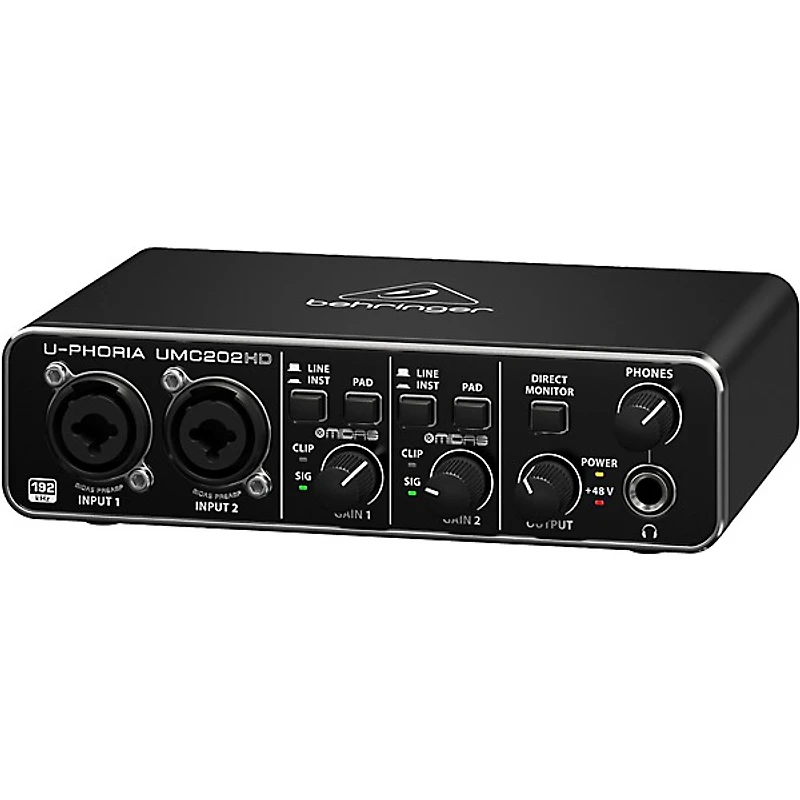Behringer U-PHORIA UMC202HD Audiophile 2x2, 24-Bit/192kHz USB Audio Interface