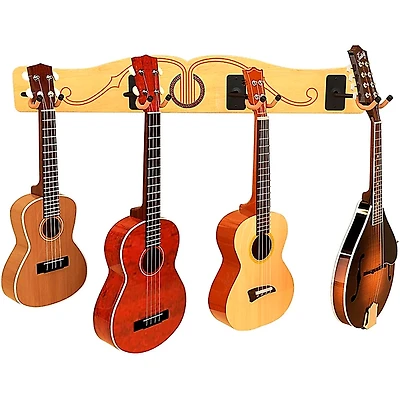 A&S Crafted Products Pro-File Wall Mounted Ukulele & Mandolin Hanger