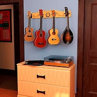 A&S Crafted Products Pro-File Wall Mounted Ukulele & Mandolin Hanger