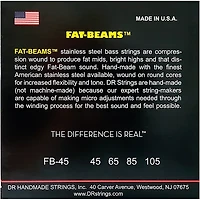 DR Strings Fat-Beams Stainless Steel Medium 4-String Bass Strings (45-105)