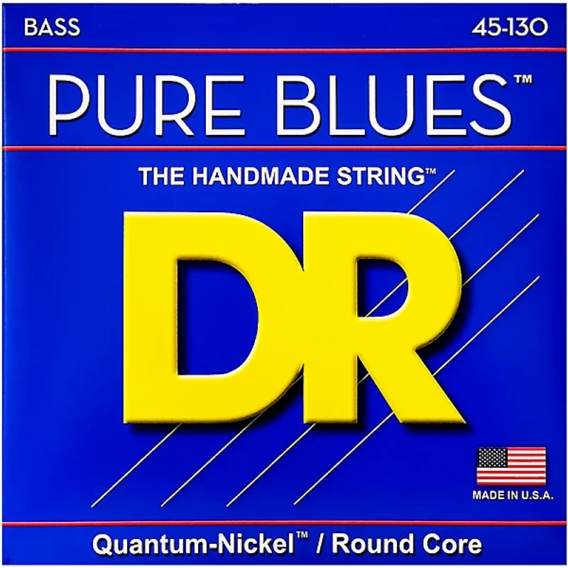 DR Strings PURE BLUES Medium 5-String Bass Strings (45-130)