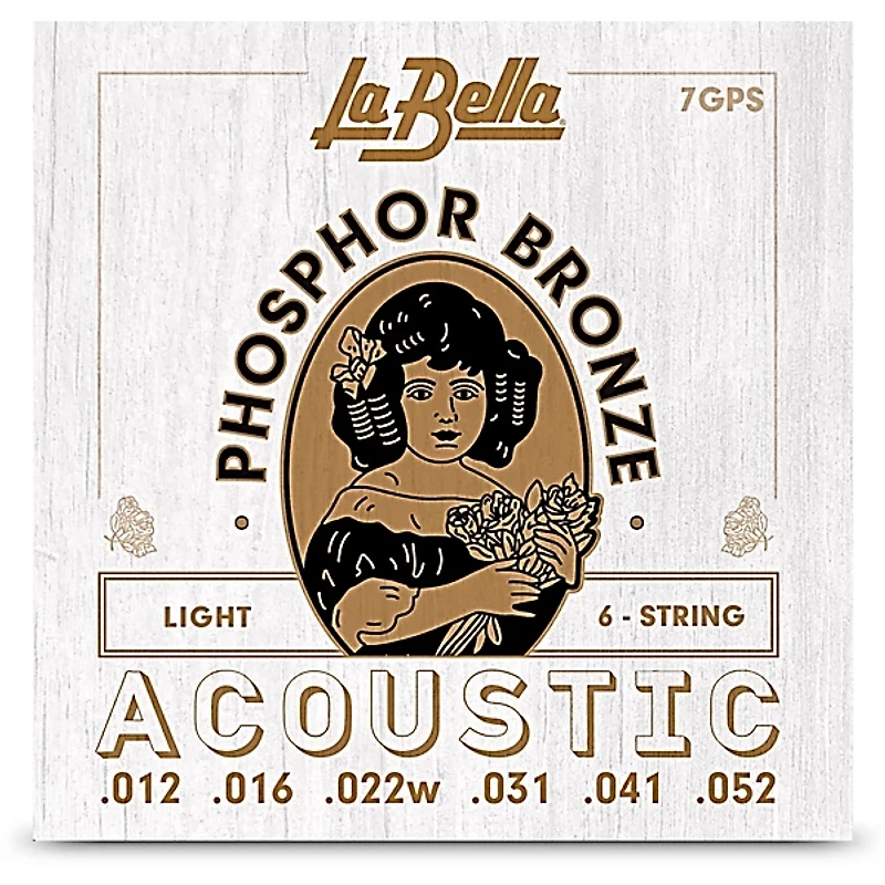 La Bella 7GPS Phosphor Bronze Light Acoustic Guitar Strings