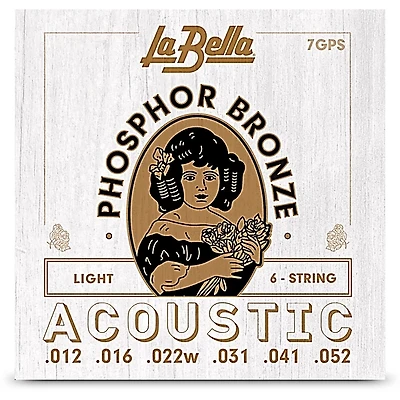 La Bella 7GPS Phosphor Bronze Light Acoustic Guitar Strings