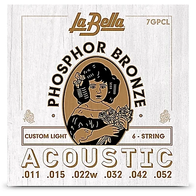 La Bella 7GPCL Phosphor Bronze Custom Light Acoustic Guitar Strings