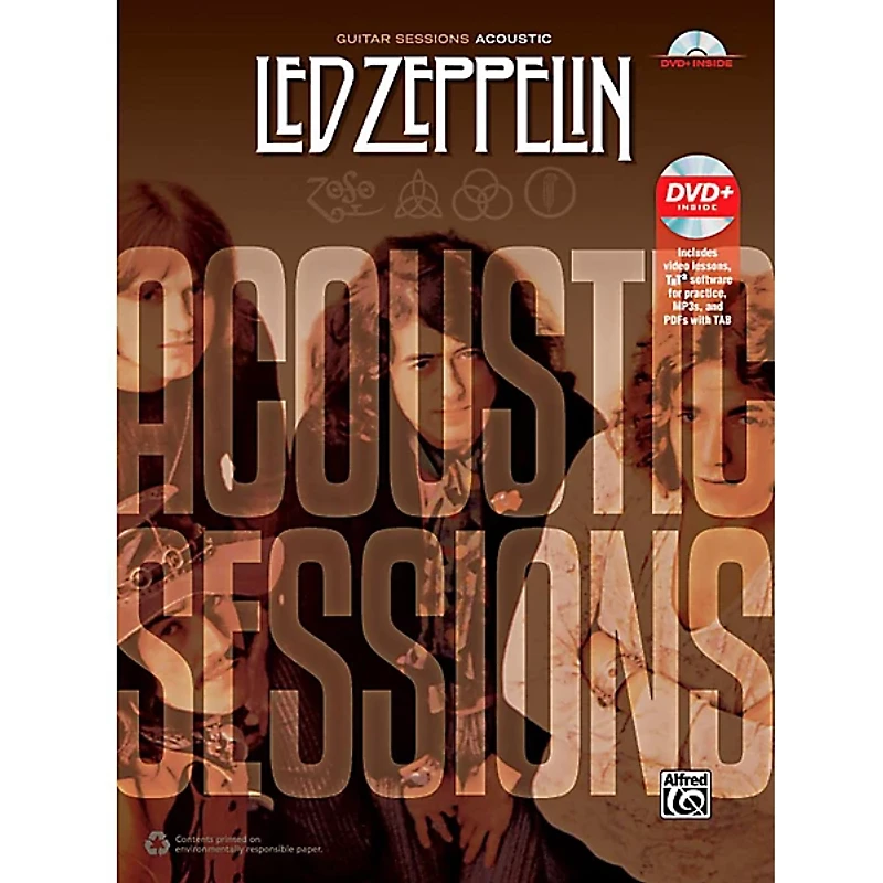 Alfred Led Zeppelin: Acoustic Sessions - Guitar TAB Songbook & DVD