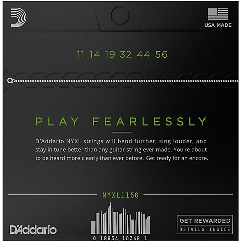 D'Addario NYXL1156 Medium Top/Extra Heavy Bottom Electric Guitar Strings