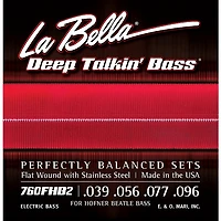 La Bella 760FHB2 Deep Talkin' Bass Flat Wound Light Strings for Hofner Beatke Bass - (39-96)