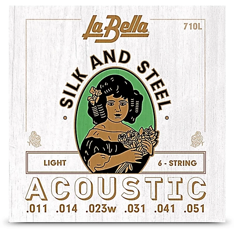 La Bella 710L Silk & Steel Light Acoustic Guitar Strings