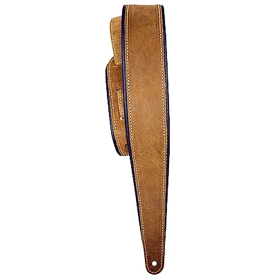 LM Products 2.5" Distressed Suede Guitar Strap with Rolled Edge