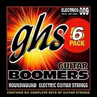 GHS Boomers GBXL Extra Light Electric Guitar Strings (9-42) 6-Pack