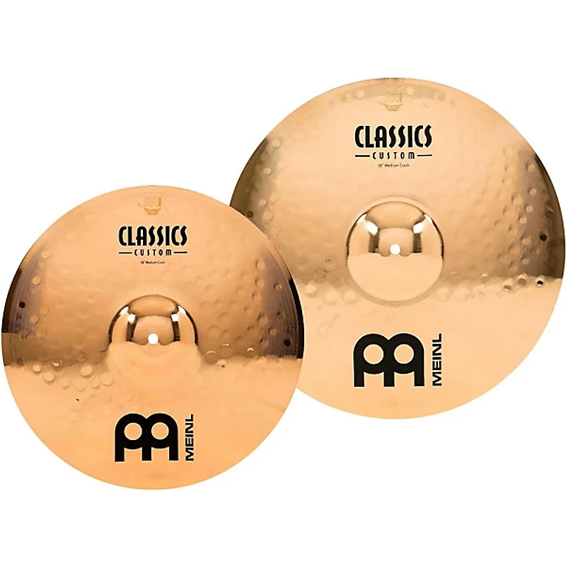 MEINL Classics Custom Triple Bonus Pack Cymbal Box Set With Free 8" Bell, 10" Splash, 12" Trash Splash