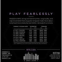 D'Addario NYXL1164 7-String Medium Nickel Wound Electric Guitar Strings (11-64)