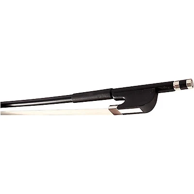 Glasser Bass Bow Fiberglass Half-Lined Frog Leatherette Grip