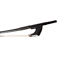 Glasser Bass Bow Fiberglass Half-Lined Frog Leatherette Grip
