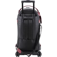 Gard Designer Compact Triple Trumpet Wheelie Black Leather with Burgundy Leather Trim