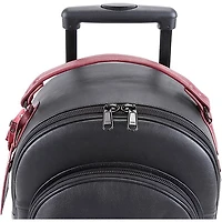 Gard Designer Compact Triple Trumpet Wheelie Black Leather with Burgundy Leather Trim
