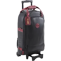Gard Triple Trumpet Wheelie Black Leather with Burgundy Leather Trim