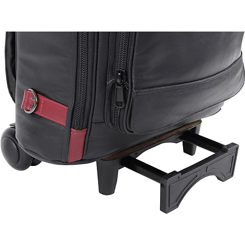 Gard Triple Trumpet Wheelie Black Leather with Burgundy Leather Trim