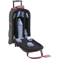 Gard Triple Trumpet Wheelie Black Leather with Burgundy Leather Trim