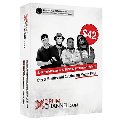 The Drum Channel Drum Channel for Drummers 3 Month Subscription with Extra Month Free!