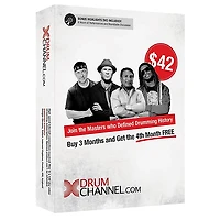 The Drum Channel Drum Channel for Drummers 3 Month Subscription with Extra Month Free!